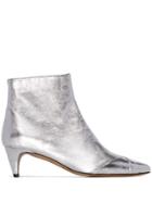 Isabel Marant Silver Durfee 60 Ankle Boots - Metallic
