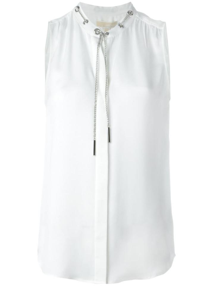 Michael Michael Kors Chain Collar Sleeveless Blouse