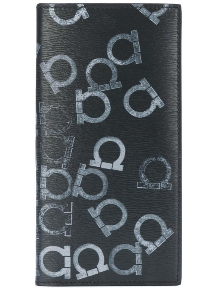 Salvatore Ferragamo Gancio Print Breast Pocket Wallet - Grey