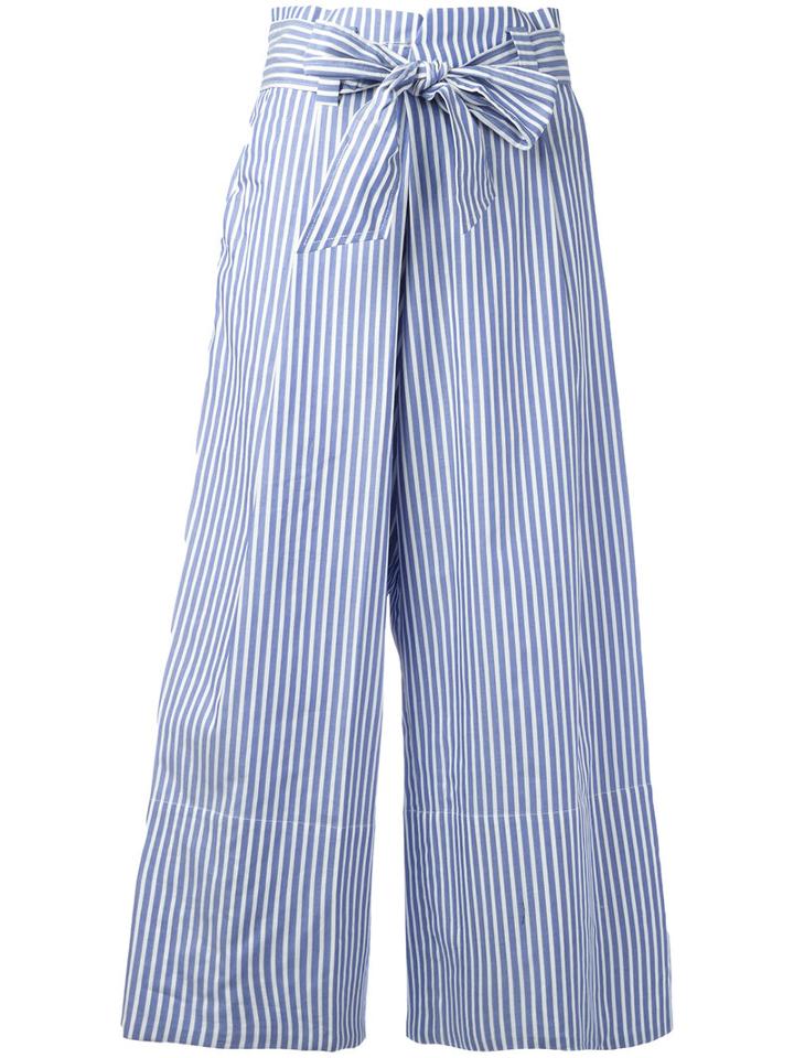 By Malene Birger - Bennih Cropped Trousers - Women - Cotton - 40, Women's, Blue, Cotton