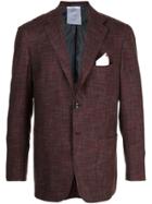 Kiton Tweed Blazer - Red