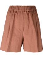 Forte Forte A-line Shorts, Women's, Size: 2, Pink/purple, Linen/flax/cotton