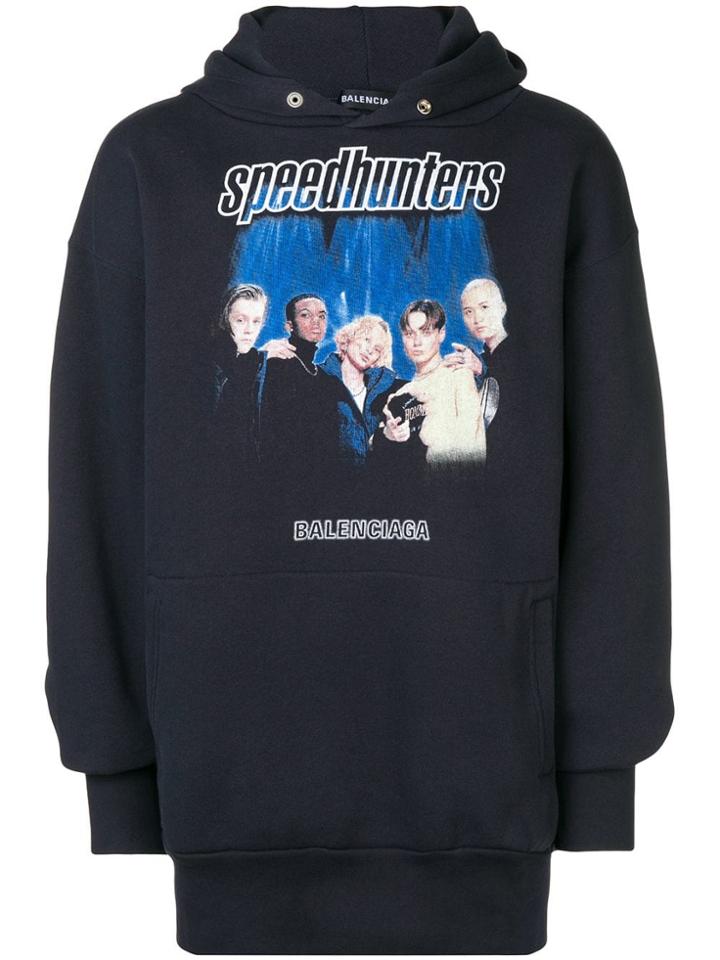 Balenciaga Speedhunters Layered Hoodie - Blue