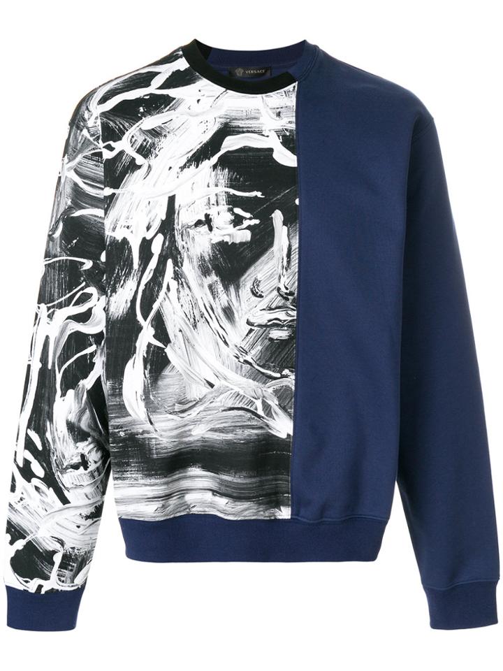 Versace Painted Medusa Sweatshirt - Blue