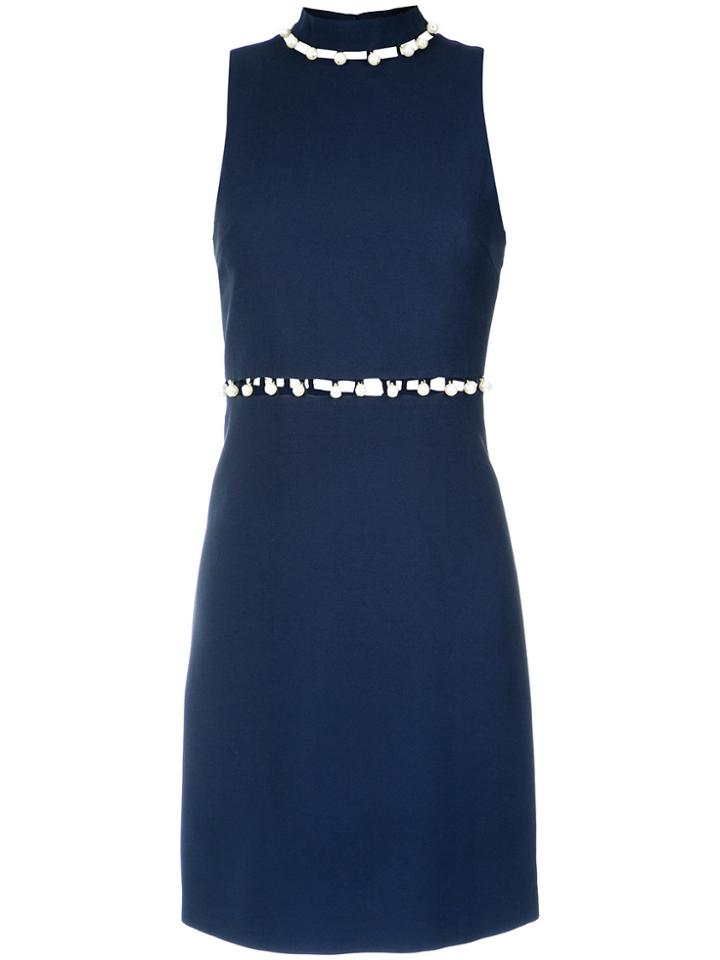 Nk Embellished Straight Dress - Blue