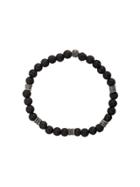Nialaya Jewelry Elasticated Stone Bracelet - Black