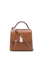 Salvatore Ferragamo Gancio Plaque Tote Bag - Brown