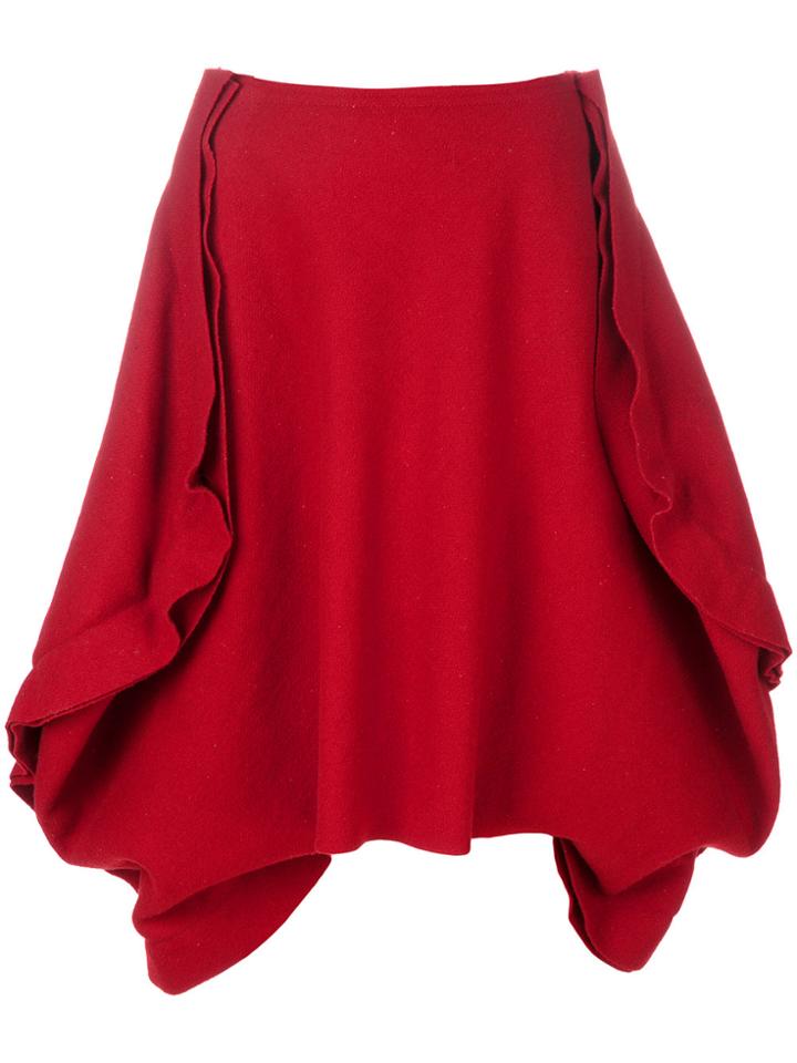 Comme Des Garçons Folded Full Skirt - Red