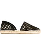 Jimmy Choo Dreya Espadrilles, Women's, Size: 39, Black, Rubber/suede/straw