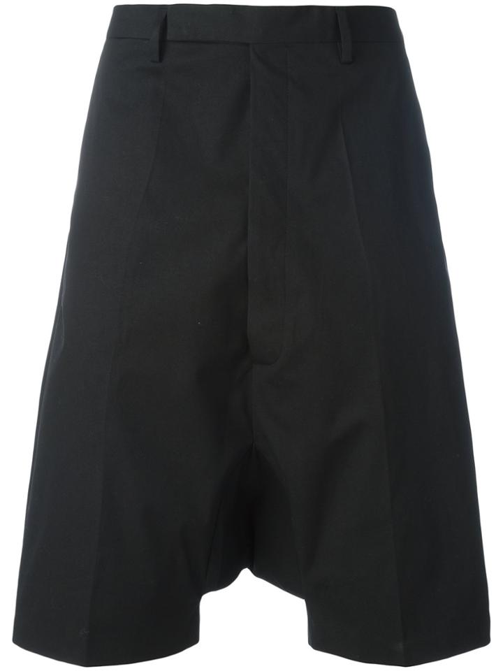 Rick Owens Dropped Crotch Tailored Shorts - Black