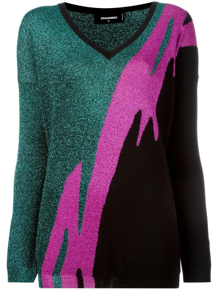 Dsquared2 Tiger Flash Jumper, Women's, Size: Large, Pink, Wool/viscose/polyester