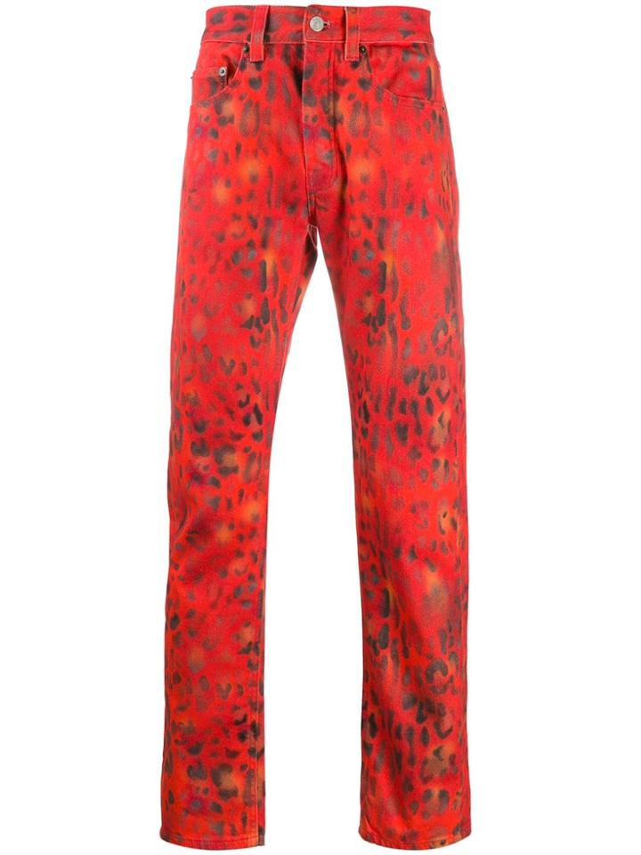 Napa By Martine Rose Spray Pattern Jeans - Red