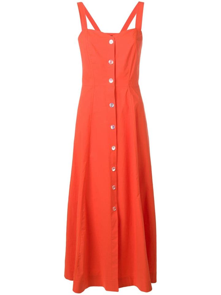 Pinko Flared Midi Dress - Orange