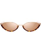 Linda Farrow Daisy C4 Cat-eye Sunglasses - Brown