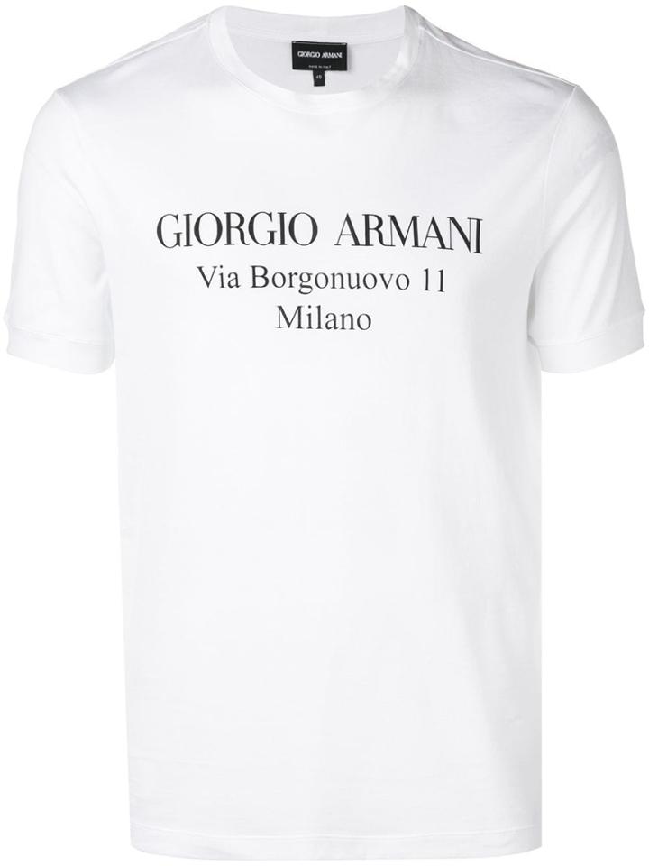 Giorgio Armani Short Sleeved T-shirt - White