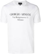 Giorgio Armani Short Sleeved T-shirt - White