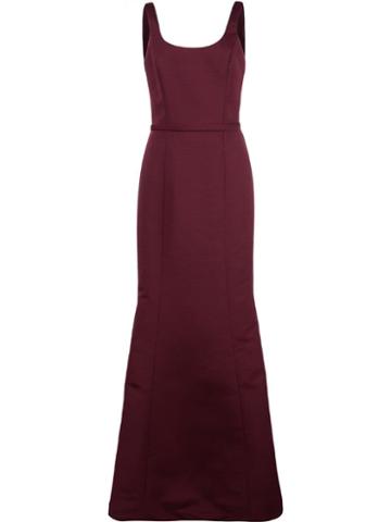 Amsale Fishtail Gown - Red