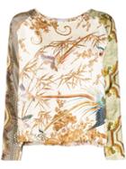 Pierre-louis Mascia Embroidered Long-sleeve Top - Neutrals