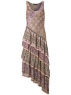 Ruffled Knit Dress - Women - Viscose - M, Pink/purple, Viscose, Cecilia Prado