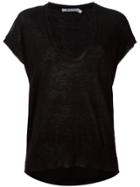 Alexander Wang Knit Scoop Neck Top - Black