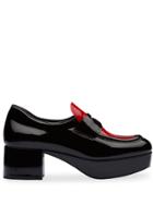 Miu Miu Patent Platform Loafers - Black