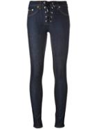 Rag & Bone /jean Lace-up Skinny Jeans, Women's, Size: 28, Blue, Cotton/polyester/polyurethane