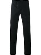 Maison Margiela Straight Leg Trousers, Men's, Size: 48, Black, Cotton/leather/wool