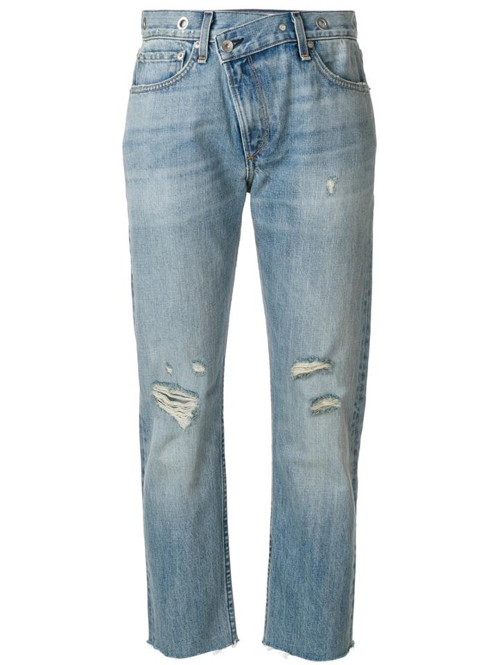 Rag & Bone /jean - Wicked Cropped Jeans - Women - Cotton - 28, Blue, Cotton