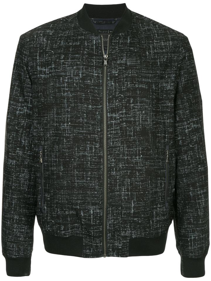 D'urban Front Zip Bomber Jacket - Black