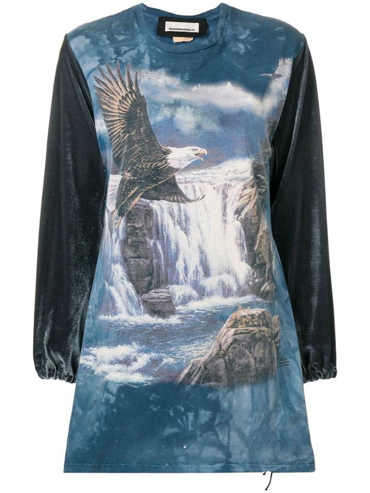 Night Market Eagle Print Sweatshirt - Blue