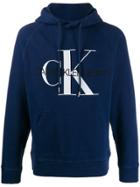 Calvin Klein Jeans Embroidered Logo Hoodie - Blue