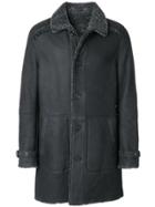 Yves Salomon Panelled Coat - Grey