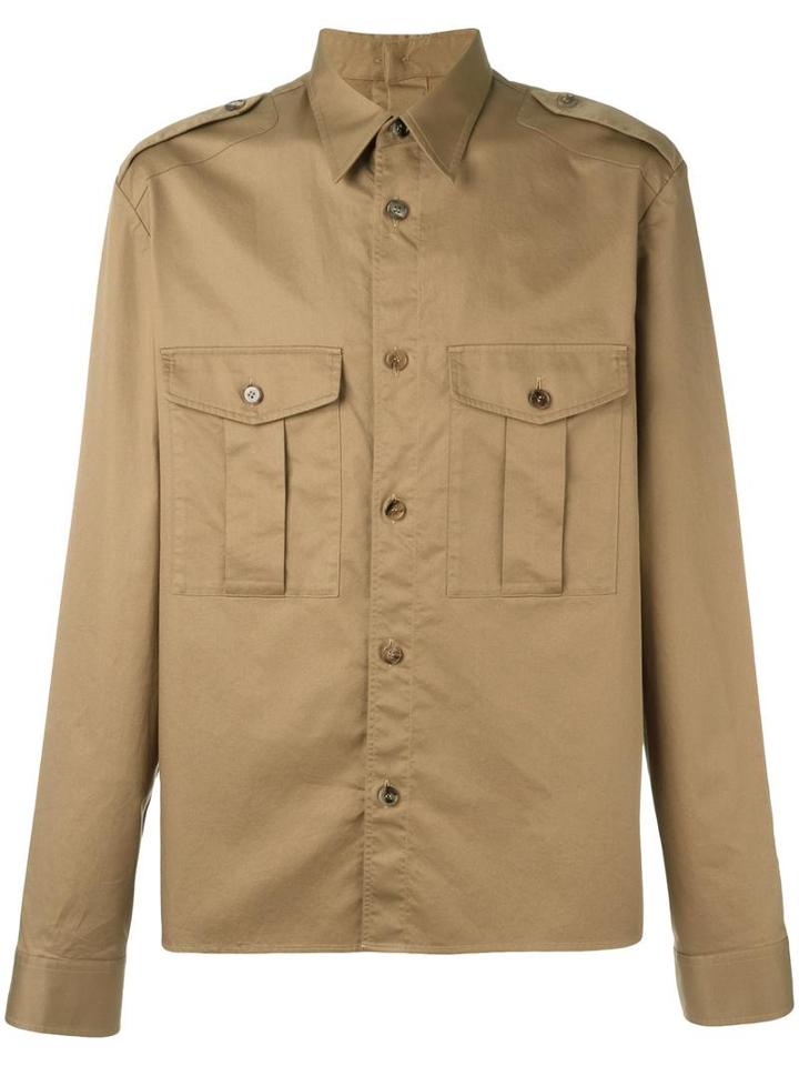 Maison Margiela Military Design Shirt, Men's, Size: 41, Nude/neutrals, Cotton