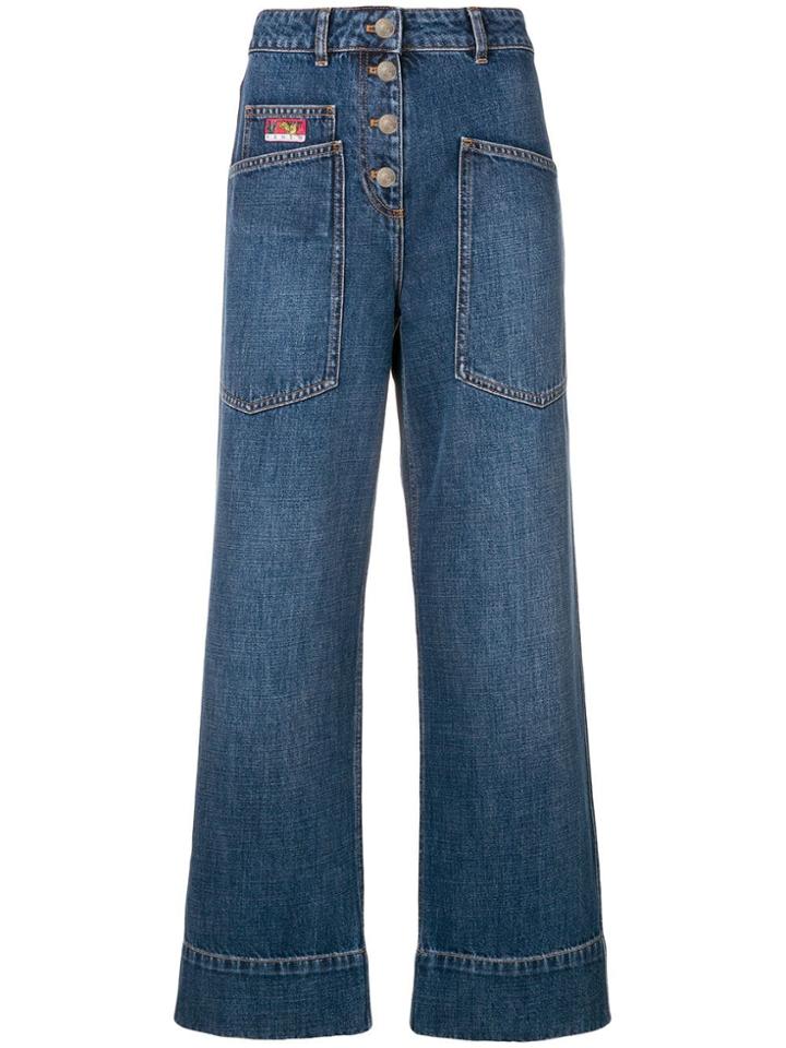Kenzo Wide Leg Jeans - Blue