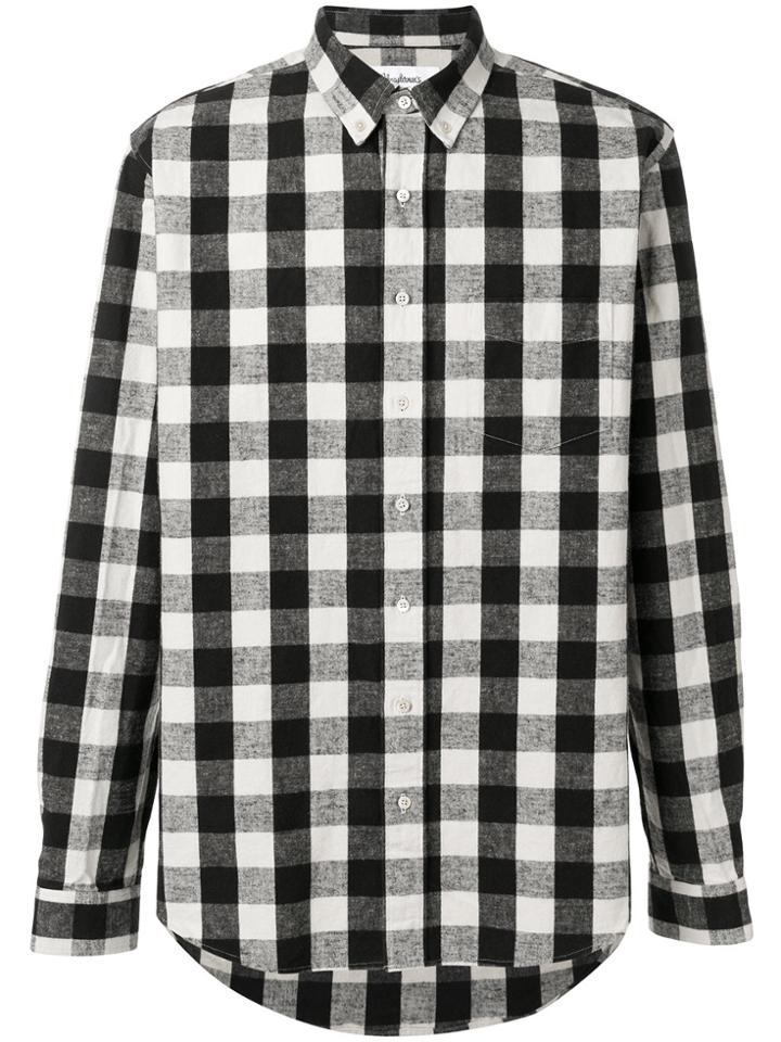 Schnaydermans Leisure Large Check Shirt - Black