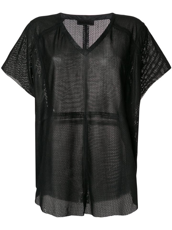 Drome Oversized Perforated Blouse - Black