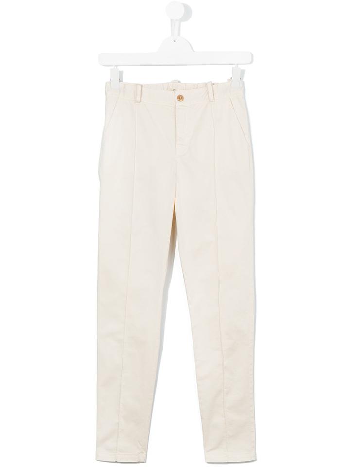 Bellerose Kids - Smart Trousers - Kids - Cotton/spandex/elastane - 16 Yrs, Girl's, Nude/neutrals