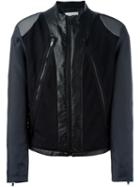 Maison Margiela Panelled Jacket, Men's, Size: 48, Black, Leather/polyamide/spandex/elastane/polyester