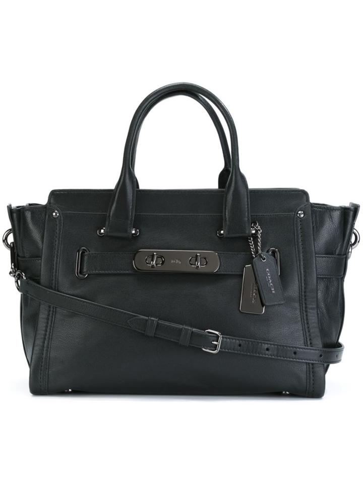 Coach Accordion Tote, Women's, Black