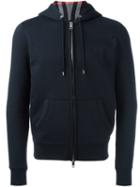 Burberry Classic Zip-up Hoodie, Men's, Size: Xxl, Blue, Cotton/polyester
