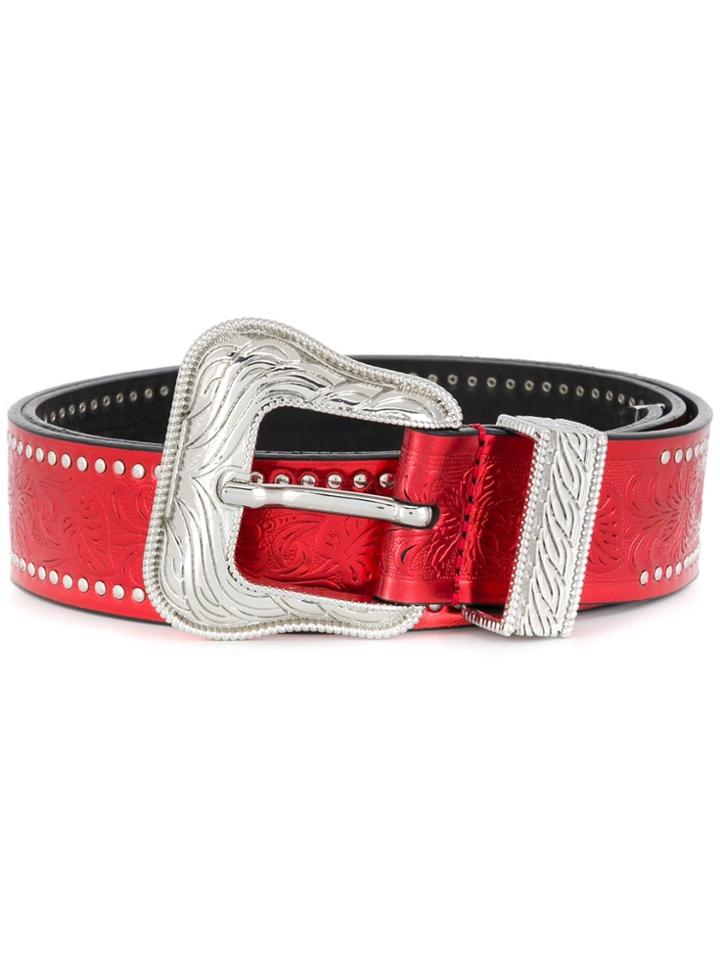 Htc Los Angeles Joana Buckled Belt - Red