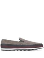 Car Shoe Panelled Loafers - Grey