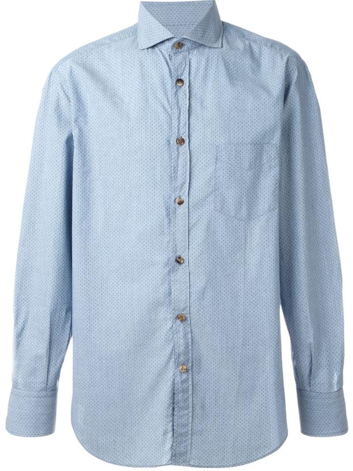 Brunello Cucinelli Micro Polka Dots Print Shirt