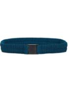 Homme Plissé Issey Miyake Woven Stretch Belt, Men's, Size: Medium, Blue, Polyester