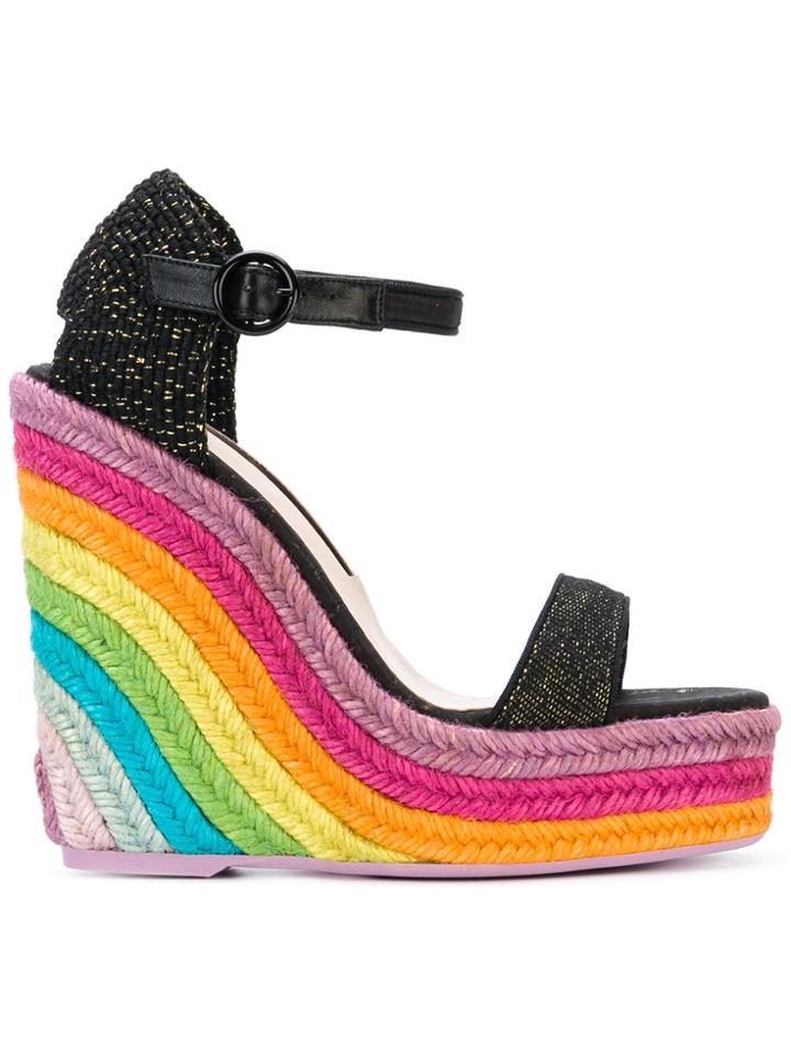 Sophia Webster Lucita Wedge Sandals - Black