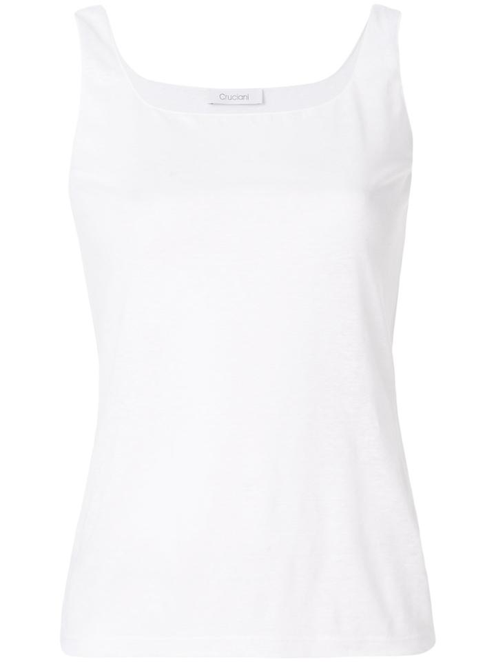 Cruciani Square Neck Vest - White
