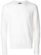 La Perla Textured Crew Neck Sweater - White