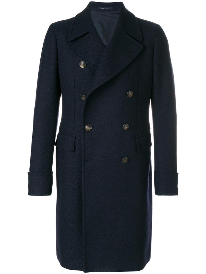 Tagliatore Classic Double-breasted Coat - Blue