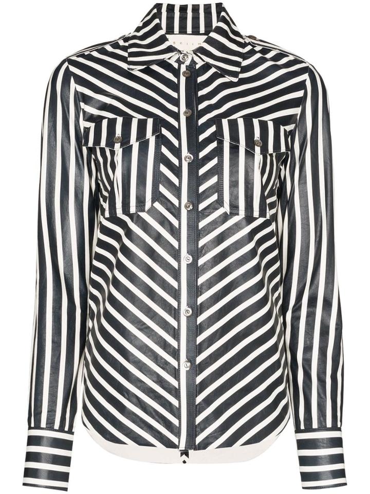 Skiim Caroline Leather Shirt - Blue