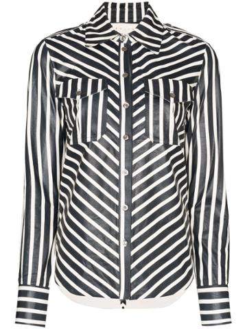 Skiim Caroline Leather Shirt - Blue